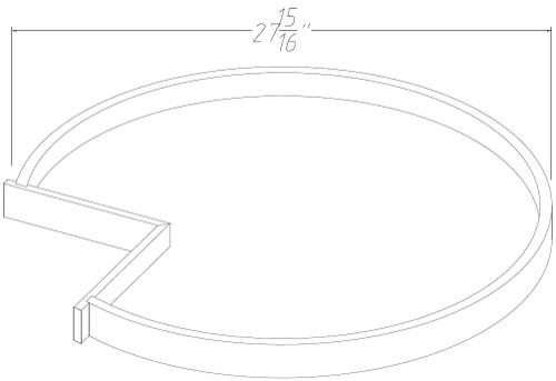 Jarlin Cabinetry - Base Wooden Lazy Susan Trays - BLSTRAY - Sage Green Shaker