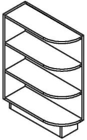 Jarlin Cabinetry - Base End Shelf - BES09 - Cream White Shaker
