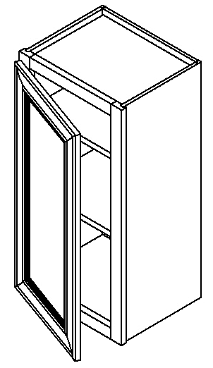 Jarlin Cabinetry - Wall Cabinet with 1 Door - W0936 - Cream White Shaker