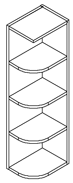 Jarlin Cabinetry - Wall Open End Shelf Cabinet - WES0942 - Cream White Shaker