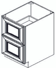 Jarlin Cabinetry - 2-Drawer Base Cabinet - DB30-2 - Unfinished Shaker