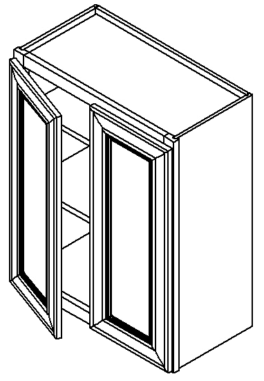 Jarlin Cabinetry - Wall Cabinet with 1 Door - W2436 - Unfinished Shaker
