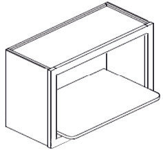 Jarlin Cabinetry - Microwave Open Shelf - WMC3018 - Unfinished Shaker