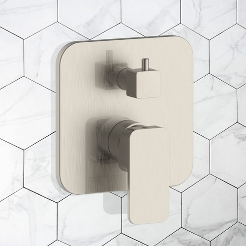 Pulse ShowerSpas - Tru-Temp Two Way Diverter Valve with Square Trim - 3007-RIVD-BN - Brushed Nickel