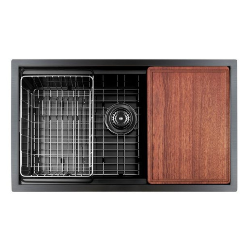 Pulse ShowerSpas - Santa Cruz Sinks by Pulse - SCS-3018SB-GMB - Gun Metal Black
