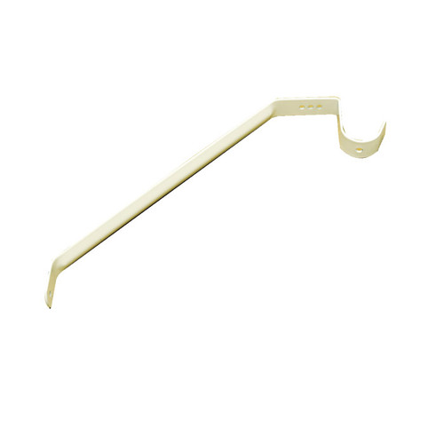 Better Home Products - Door Hardware - Single-Leaf Shelf & Rod Support Bracket - White Powder-Coated Steel - 701W