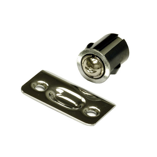 Better Home Products - Door Hardware - 7/8" Drive-In Ball Catch with Strike & Screws - Chrome - 634PC