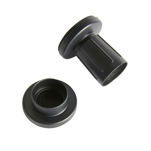 Better Home Products - Door Hardware - Cast Metal Adjustable Flange Set - Matte Black - 006BLK