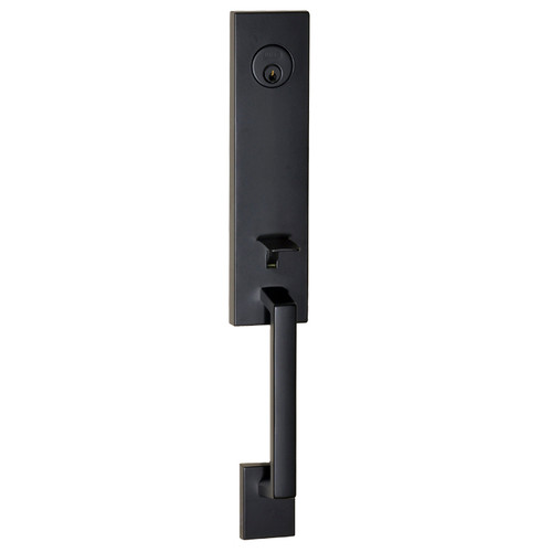 Better Home Products - Fisherman'S Wharf Collection - Handleset with Marina Ball Interior Trim - Matte Black - 04844BLK