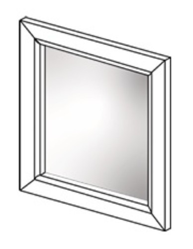 Blue Valley Shaker Onyx Black Bath Cabinet - OB-MIRROR3030