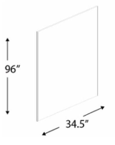 Blue Valley Micro White Shaker Kitchen Cabinet - MWS-UPNL-34.5x96x.75