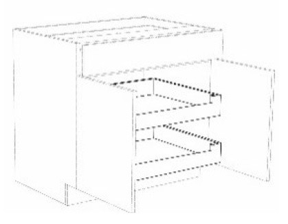 Innovation Cabinetry Slim White Rollout Tray - UB-ROT30-SLW