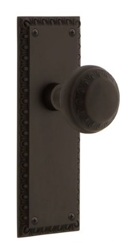 Nostalgic Warehouse - Neoclassical Plate Privacy with Neoclassical Knob in Oil-Rubbed Bronze - 742841 - 2 3/8" Backset