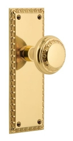 Nostalgic Warehouse - Neoclassical Plate Double Dummy with Neoclassical Knob in Polished Brass - 742112