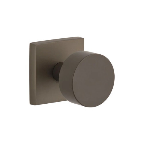 Viaggio Quadrato Rosette Privacy with Circolo Brass Knob in Titanium Gray - 602267-QADCLO-TG