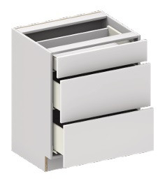 Blue Valley Frameless Glossy White Bath Cabinets - GW-VDB18-3