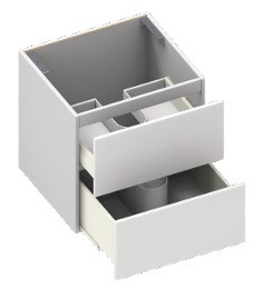 Blue Valley Frameless Glossy White Bath Cabinets - GW-FVSD36
