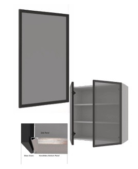 Blue Valley Frameless Glossy White Kitchen Cabinet - GW-GD-WDC2436