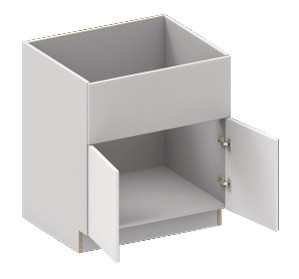 Blue Valley Frameless Walnut Kitchen Cabinet - WN-FSM36