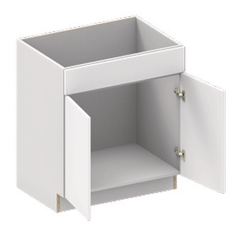 Blue Valley Frameless Matte Black Kitchen Cabinet - MBL-SB33