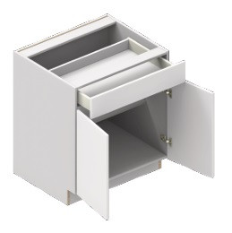 Blue Valley Frameless Matte Gray Kitchen Cabinet - MG-B27
