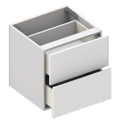 Blue Valley Frameless Matte Gray Bath Cabinets - MG-FVDB24