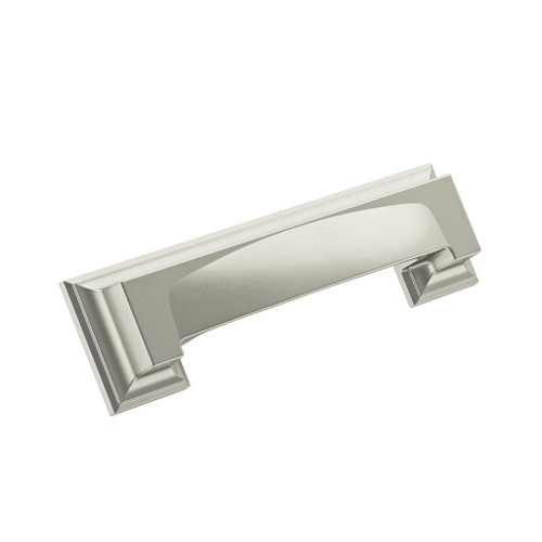 Amerock Hardware - Appoint 3 inch or 3-3/4 inch (76mm or 96mm) Center-to-Center Cup Pull is finished in Satin Nickel - BP36762G10
