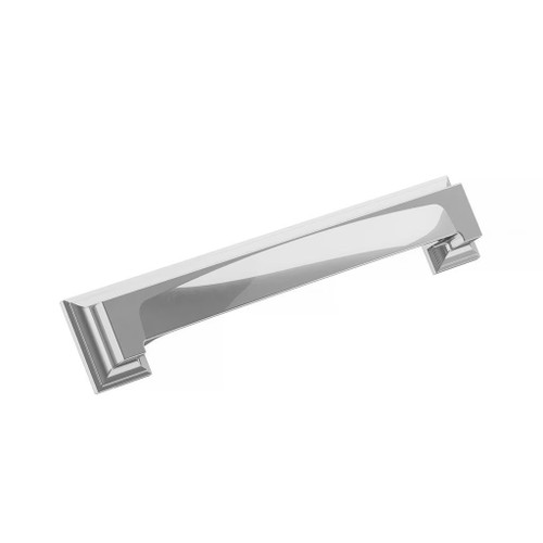 Amerock Hardware - Appoint 5-1/16 inch or 6-5/16 inch (128mm or 160mm) Center-to-Center Cup Pull is finished in Polished Chrome - BP3676326