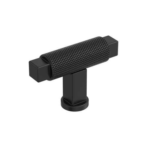 Amerock Hardware - Balata 2 inch (51mm) Length Knob is finished in Matte Black - BP37621MB