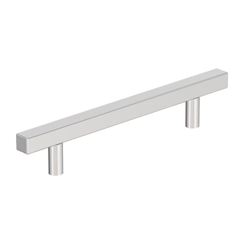 Amerock Hardware - Bar Pulls Square 5-1/16 inch (128mm) Center-to-Center Pull is finished in Polished Chrome - BP3717726