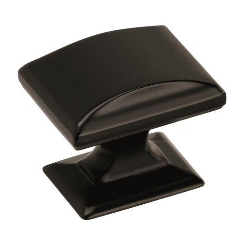 Amerock Hardware - Candler 1-1/4 inch (32mm) Length Knob is finished in Black Bronze - BP29340BBR