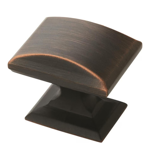 Amerock Hardware - Candler 1-1/4 inch (32mm) Length Knob is finished in Oil-Rubbed Bronze - BP29340ORB