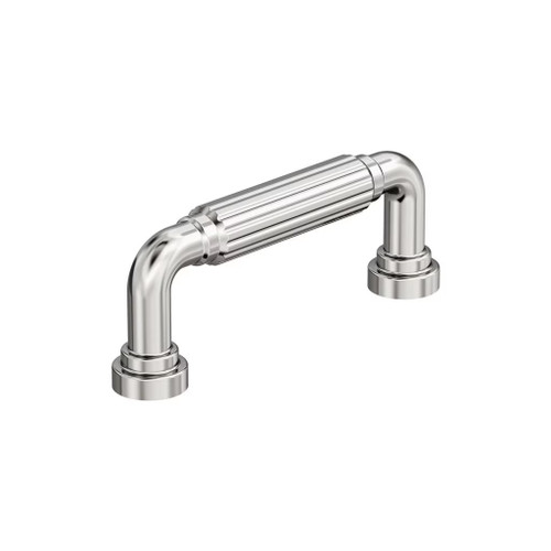 Amerock Hardware - Cowrie 3 inch (76mm) Center-to-Center Pull is finished in Polished Nickel - BP37701PN
