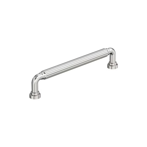 Amerock Hardware - Cowrie 6-5/16 inch (160mm) Center-to-Center Pull is finished in Polished Nickel - BP37704PN