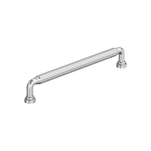 Amerock Hardware - Cowrie 7-9/16 inch (192mm) Center-to-Center Pull is finished in Polished Nickel - BP37705PN