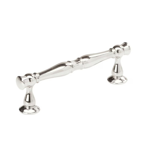 Amerock Hardware - Crawford 3-3/4 inch (96mm) Center-to-Center Pull is finished in Polished Chrome - BP3659326