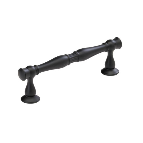 Amerock Hardware - Crawford 3-3/4 inch (96mm) Center-to-Center Pull is finished in Matte Black - BP36593FB