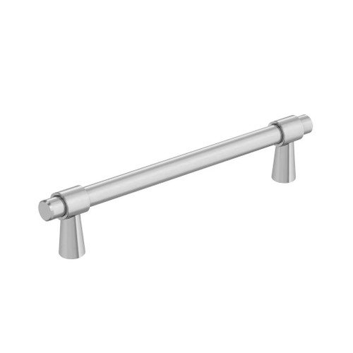 Amerock Hardware - Destine 5-1/16 inch (128mm) Center-to-Center Pull is finished in Polished Chrome - BP3685926