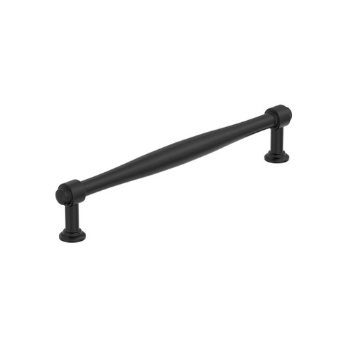 Amerock Hardware - Enlivity 7-9/16 inch (192mm) Center-to-Center Pull is finished in Matte Black - BP37725MB