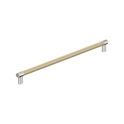 Amerock Hardware - Esquire 24 inch (610mm) Center-to-Center Appliance Pull is finished in Polished Nickel/Golden Champagne - BP54042PNBBZ