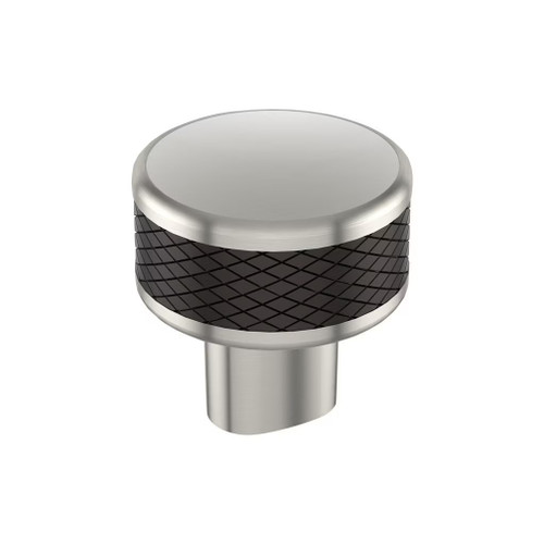 Amerock Hardware - Esquire 1-1/4 inch (32mm) Diameter Knob is finished in Satin Nickel/Oil-Rubbed Bronze - BP36554G10ORB