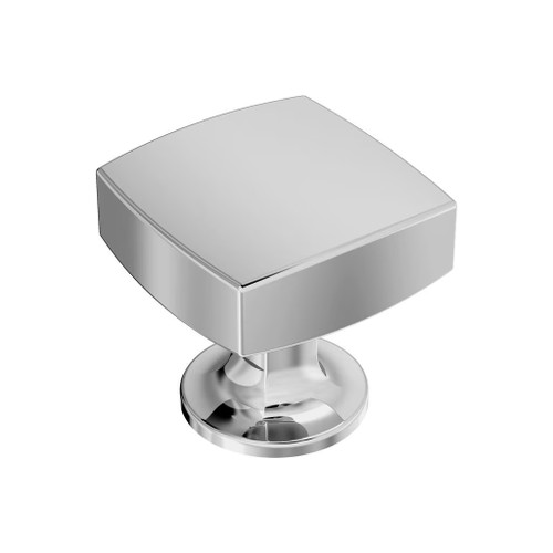 Amerock Hardware - Everett 1-1/4 inch (32mm) Length Knob is finished in Polished Chrome - BP3710126