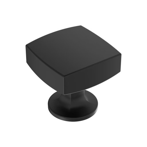 Amerock Hardware - Everett 1-1/4 inch (32mm) Length Knob is finished in Matte Black - BP37101MB