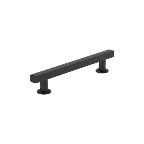 Amerock Hardware - Everett 5-1/16 inch (128mm) Center-to-Center Pull is finished in Matte Black - BP37105MB
