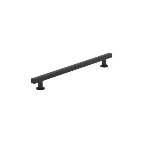 Amerock Hardware - Everett 10-1/16 inch (256mm) Center-to-Center Pull is finished in Matte Black - BP37109MB