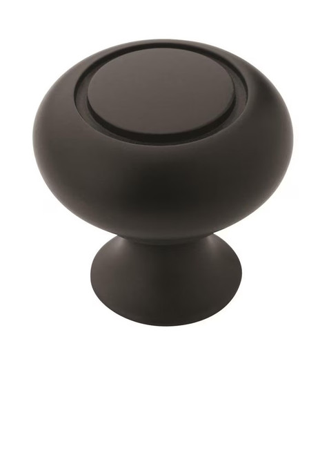 Amerock Hardware - Everyday Heritage 1-1/4 inch (32mm) Diameter Knob is finished in Matte Black - BP53011FB