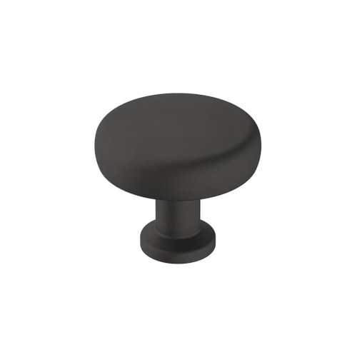 Amerock Hardware - Factor 1-1/4 inch (32mm) Diameter Knob is finished in Matte Black - BP36780FB