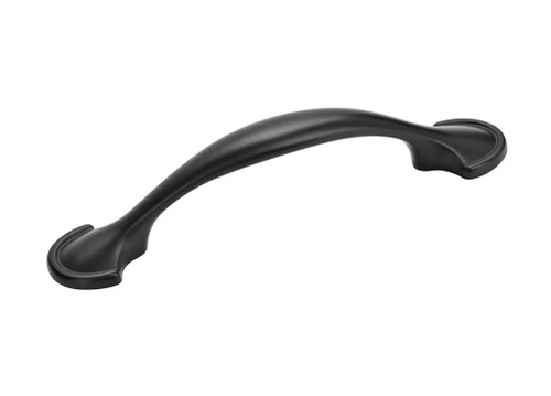 Amerock Hardware - Fairfield 3 inch (76mm) Center-to-Center Pull is finished in Matte Black - BP173FB