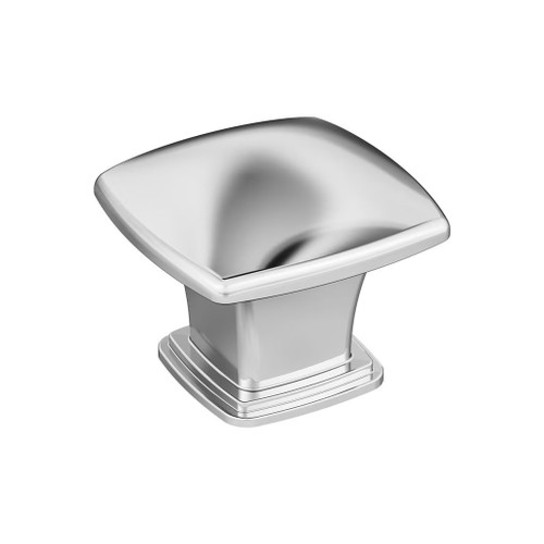 Amerock Hardware - Garfield 1-3/16 inch (30mm) Length Knob is finished in Polished Chrome - BP3702026