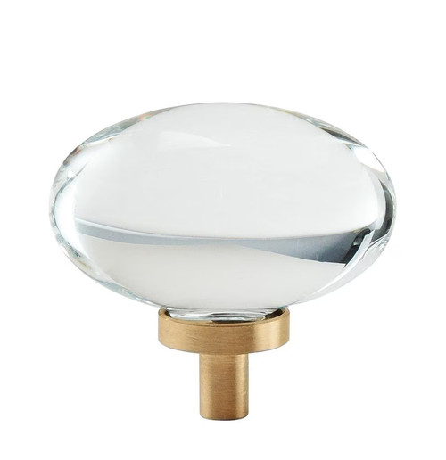 Amerock Hardware - Glacio 1-3/4 inch (44mm) Length Knob is finished in Clear/Champagne Bronze - BP36651CCZ